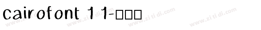 cairofont 1 1字体转换
